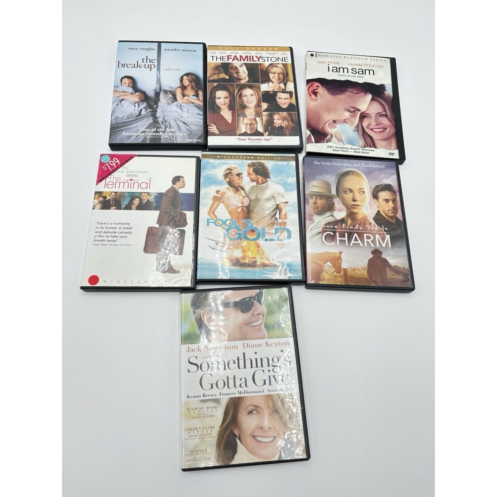 7 Romantic Drama Comedy DVD Movie Lot Break Up Family Stone I Am Sam Terminal